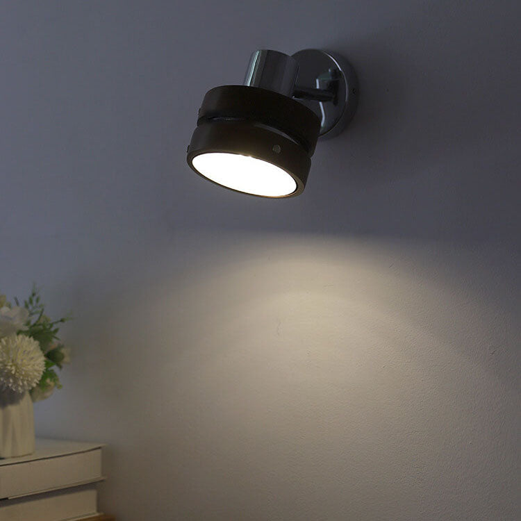 Japanese Walnut Iron Lamp Arm 1-Light Wall Sconce Lamp