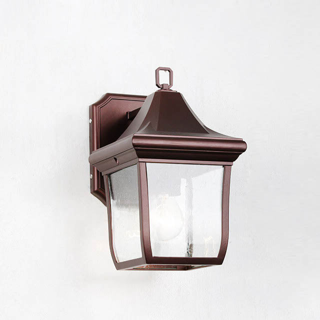 Retro Aluminum Alloy Glass 1-Light Outdoor Wall Sconce Lamp