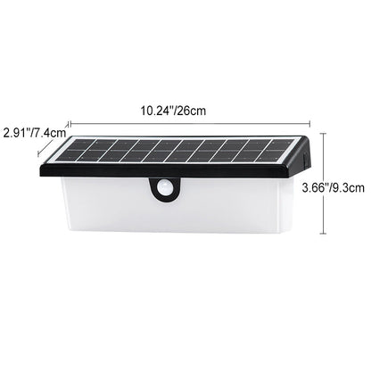Solar Rectangle PC ABS LED Outdoor Wall Sconce Lamp