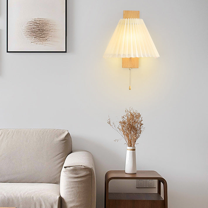 Nordic Iron PVC Cubic Pleated 1-Light Wall Sconce Lamp