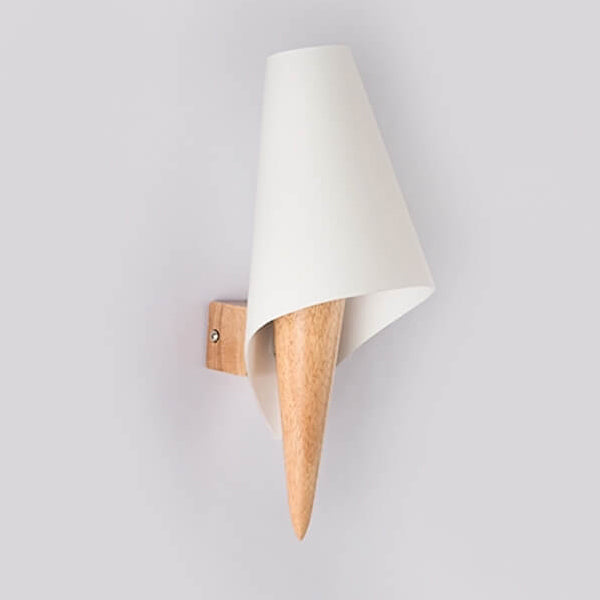 Wide Flare White Glass Shade 1-Light Wall Sconce Lamp