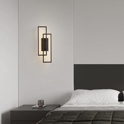 Mid-century Rectangular Geometric LED Wall Sconce Lamp