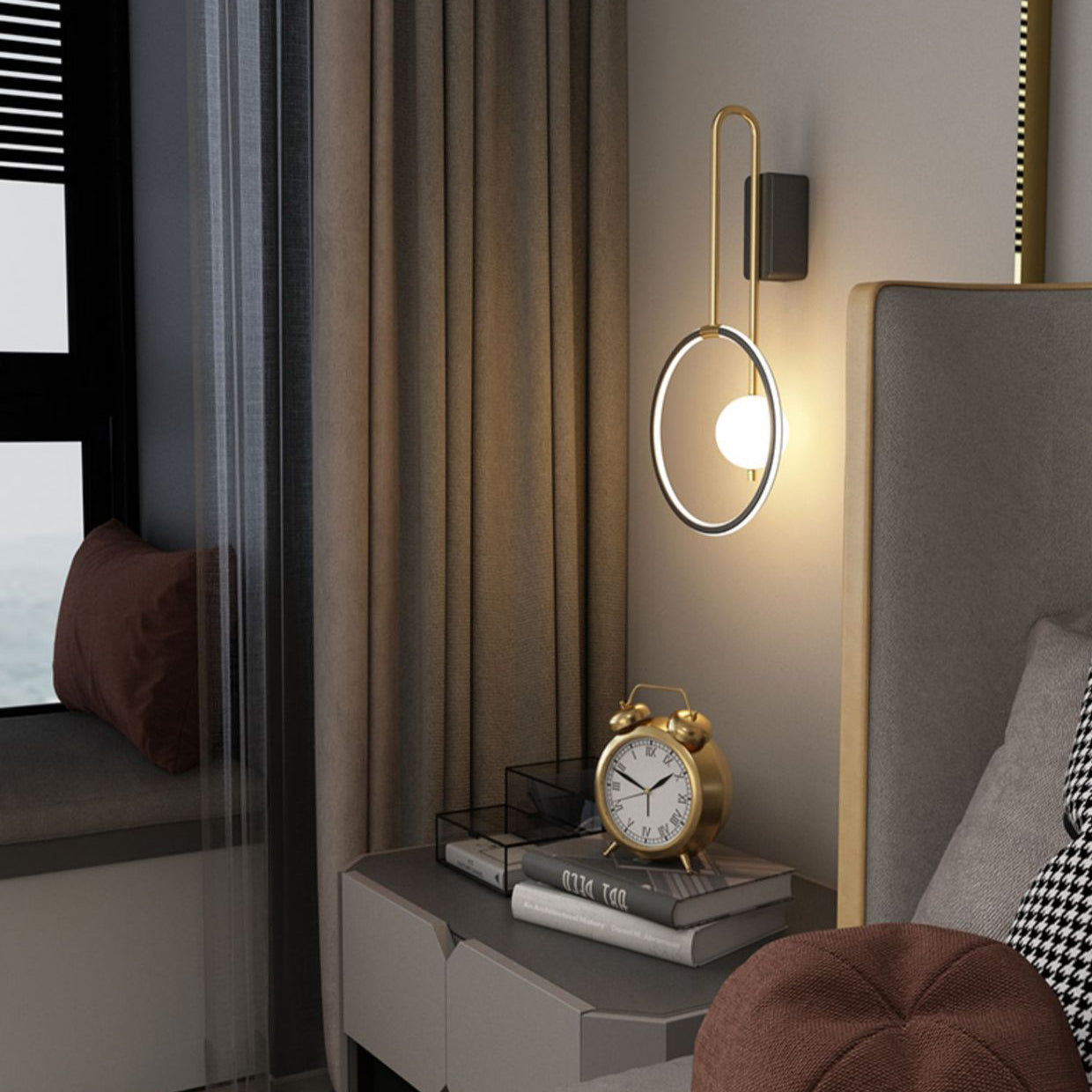 Simplicity Circle Ring Silicone Strip LED Wall Sconce Lamp