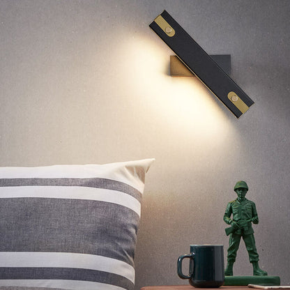 Light Wrought Iron Acrylic Rotatable LED Wall Sconce Lamp