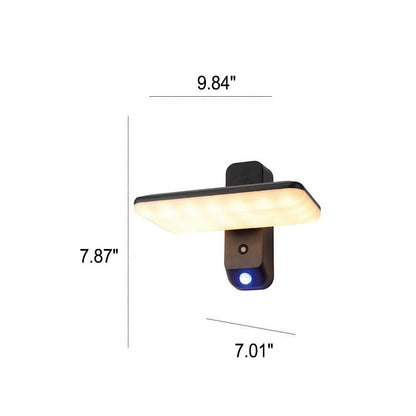Solar Light Sensing Square LED Outdoor Wall Sconce Lamp