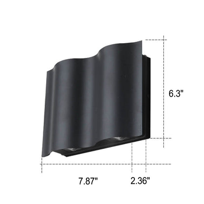 Arc Square LED Outdoor Waterproof LED Wall Sconce Lamp