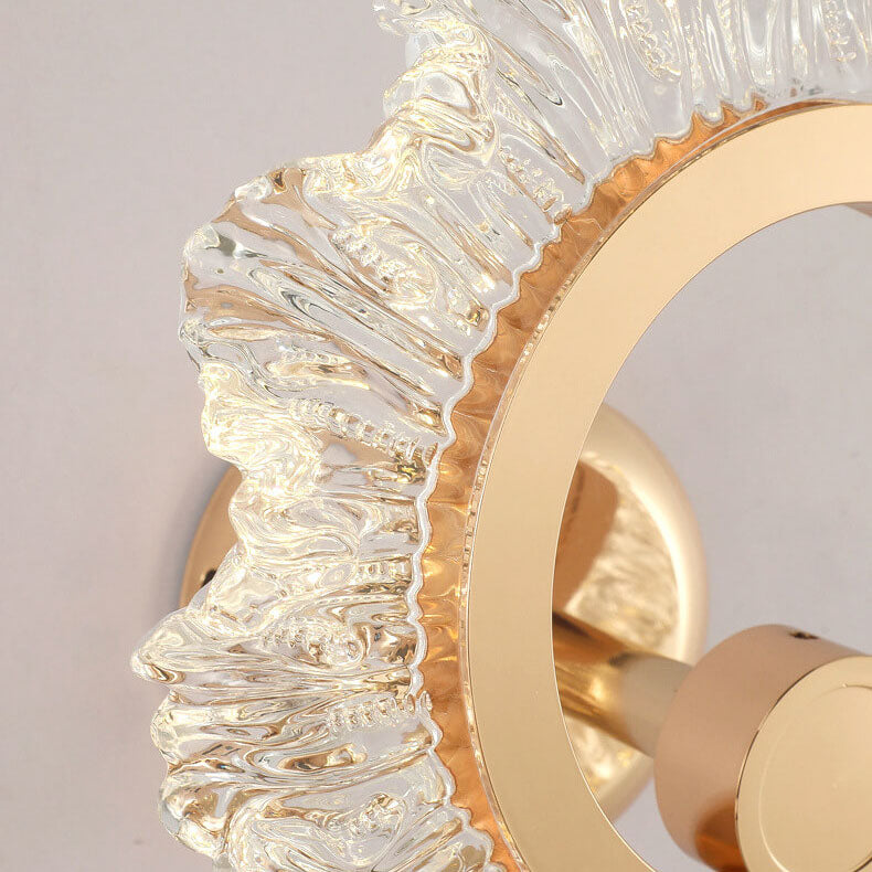 Light Acrylic Sunflower Shape Iron LED Wall Sconce Lamp