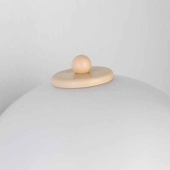 Simplicity Glass Mushroom Round 1-Light Wall Sconce Lamp
