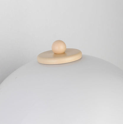 Simplicity Glass Mushroom Round 1-Light Wall Sconce Lamp