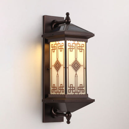 Chinese Knot Pattern LED Waterproof Solar Wall Sconce Lamp