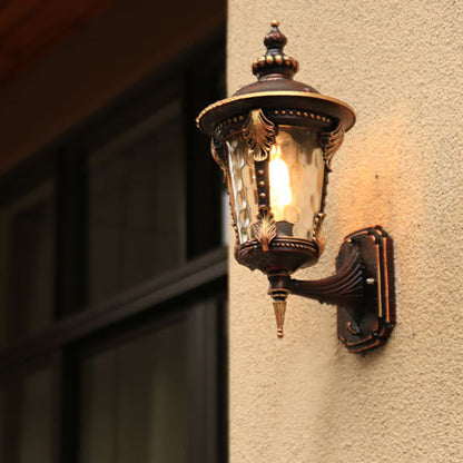 Cylinder Aluminum Glass 1-Light Wall Sconce Lamp
