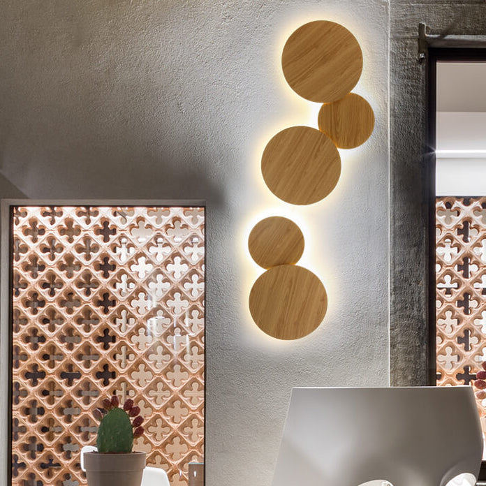 Modern Minimalist Round Eclipse Iron LED Wall Sconce Lamp