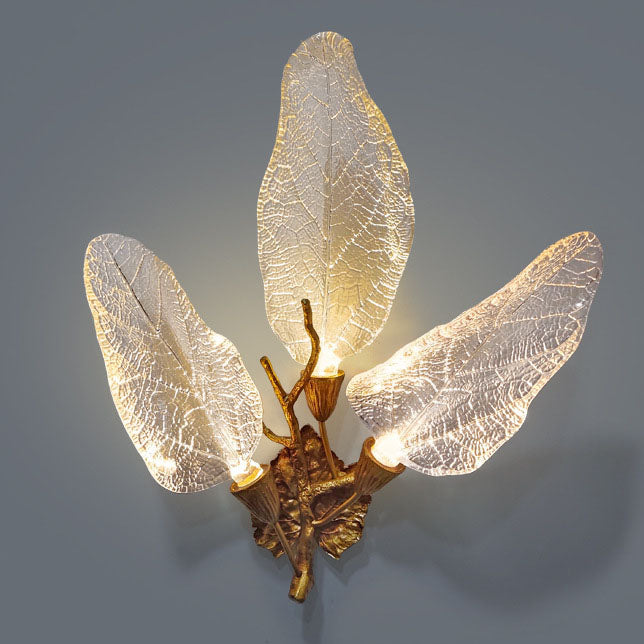 Light Luxury All-Copper Resin 2/3-Light Wall Sconce Lamp
