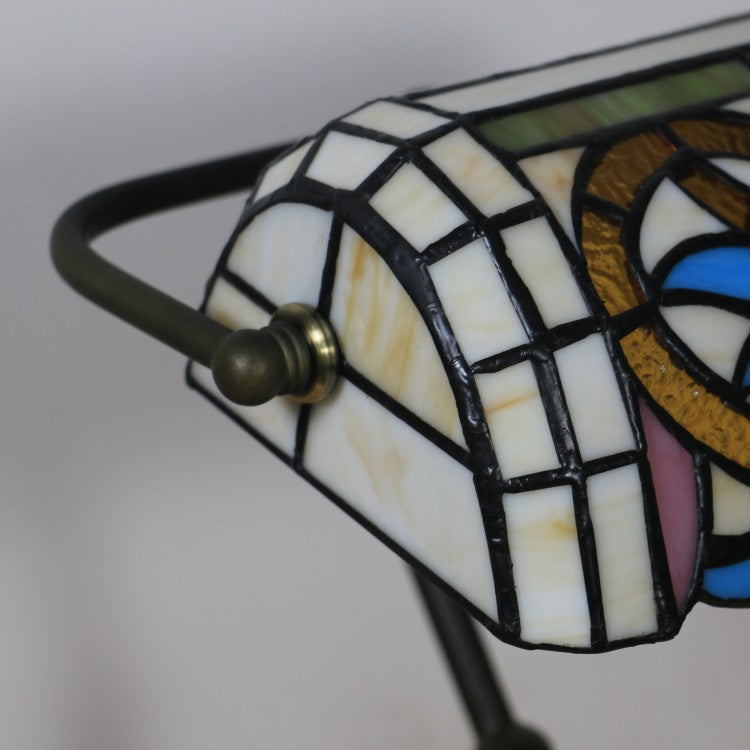 Tiffany Zinc Alloy Stained Glass 1-Light Table Lamp