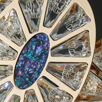 Luxury Rhombus Crystal Shell 3-Light Wall Sconce Lamp