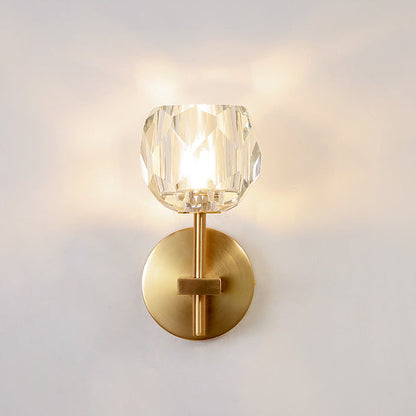 Mid-Century Iron Straight Pole 1-Light Wall Sconce Lamp