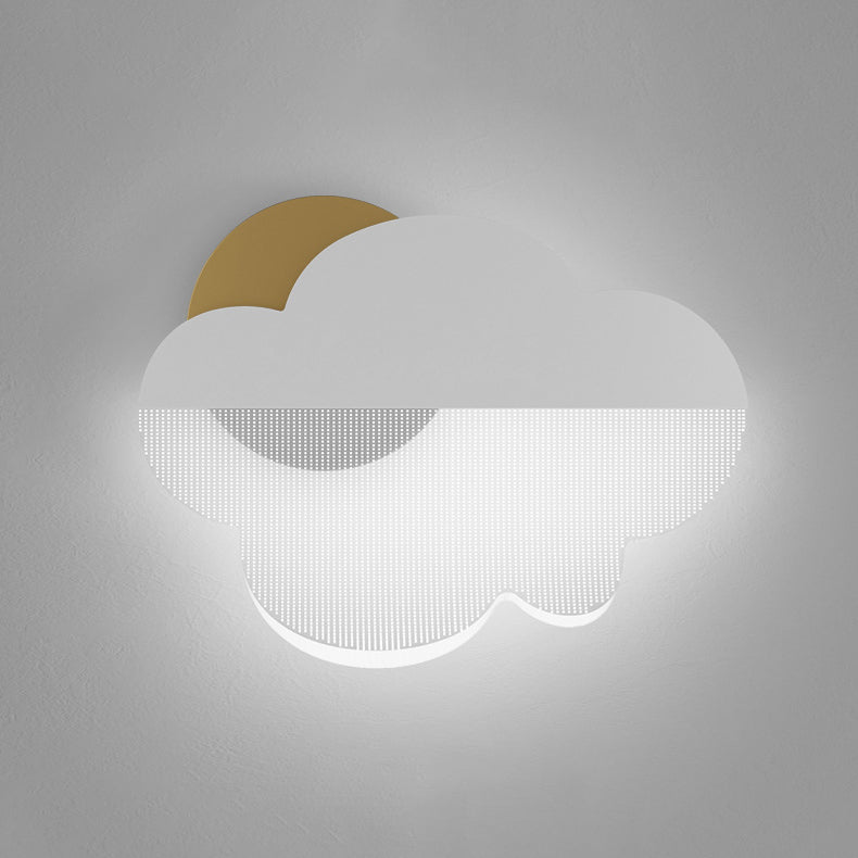Modern Art Deco Iron Acrylic Cloud LED Wall Sconce Lamp