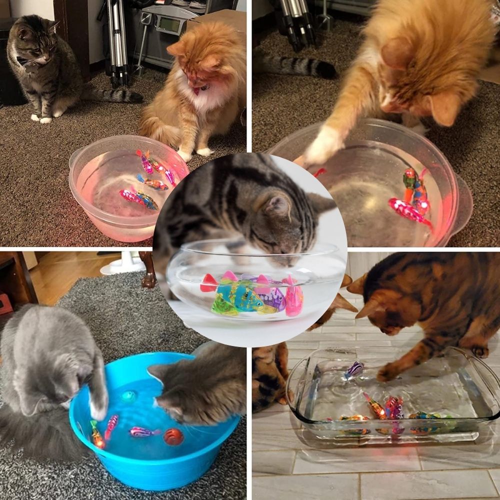 Motion Activated Swimming Fish Cat Toy