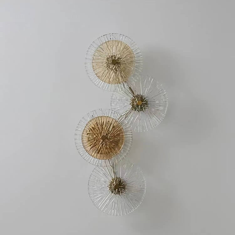 Light Glass Lotus Leaf Shape Iron LED Wall Sconce Lamp