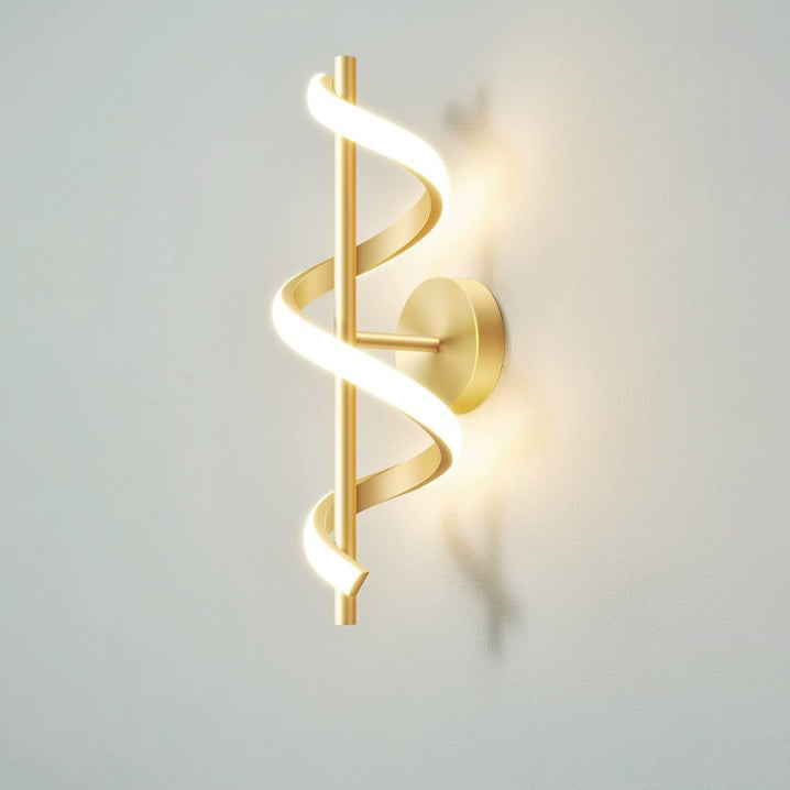Spiral Hardware Aluminum Silicone LED Wall Sconce Lamp