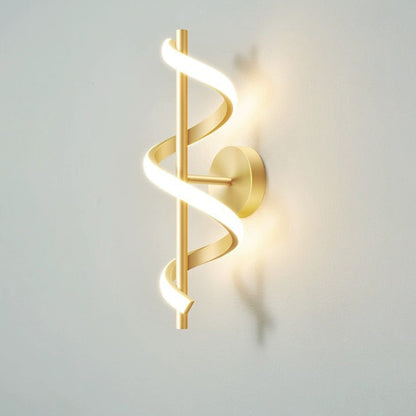 Spiral Hardware Aluminum Silicone LED Wall Sconce Lamp