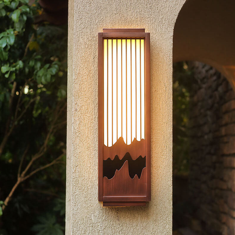 Chinese Steel Outdoor Waterproof 1-Light Wall Sconce Lamp