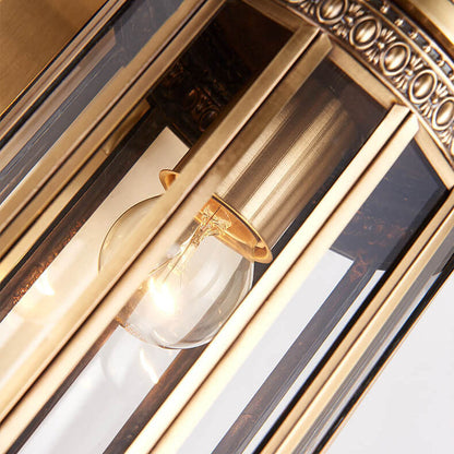 European Light Copper Glass 1/3-Light Wall Sconce Lamp