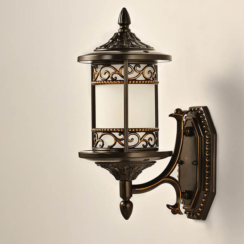 Cylindrical Outdoor Waterproof 1-Light Wall Sconce Lamp