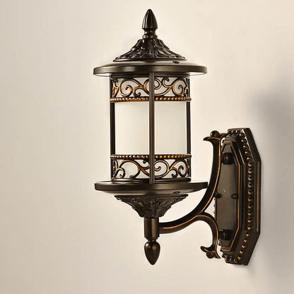 Cylindrical Outdoor Waterproof 1-Light Wall Sconce Lamp