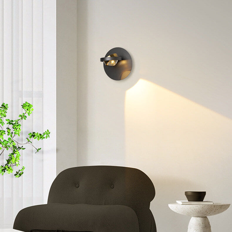 Aluminum Geometric Square Round Iron LED Wall Sconce Lamp