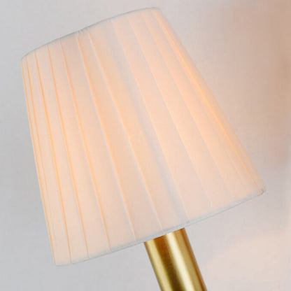 Scandinavian Full Brass Fabric 2-Light Wall Sconce Lamp