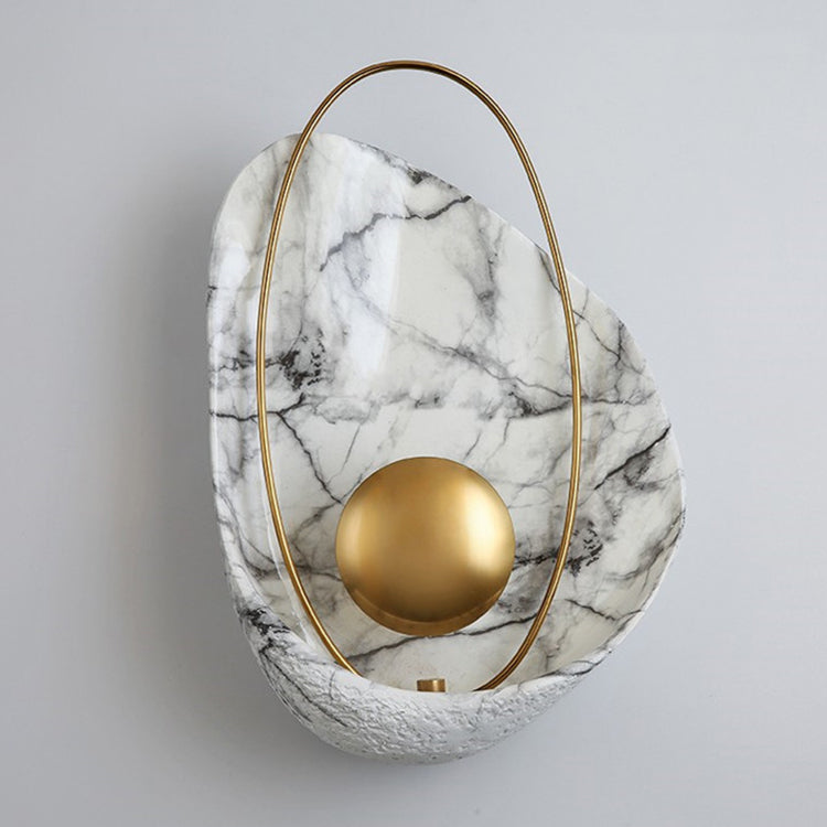 Scandinavian Shell Resin Metal LED Wall Sconce Lamp