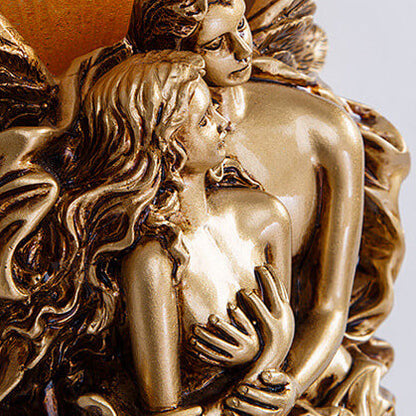 European Angel Resin Design Glass 1-Light Wall Sconce Lamp