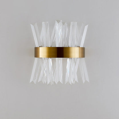 Light Luxury Crystal Strip Design 2-Light Wall Sconce Lamp