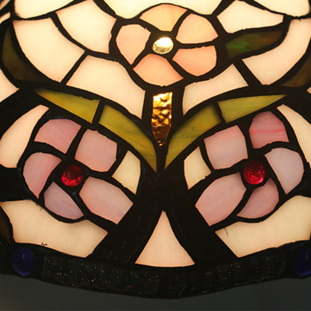 Tiffany Circle Alloy Iron Stained 1-Light Wall Sconce Lamp
