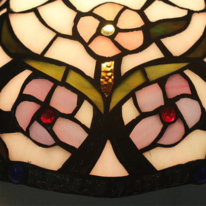 Tiffany Circle Alloy Iron Stained 1-Light Wall Sconce Lamp