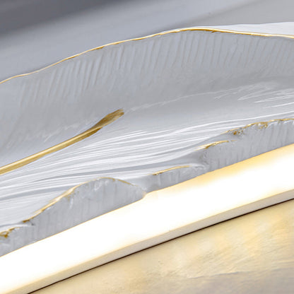 Nordic Feather Hardware Resin LED Wall Sconce Lamp