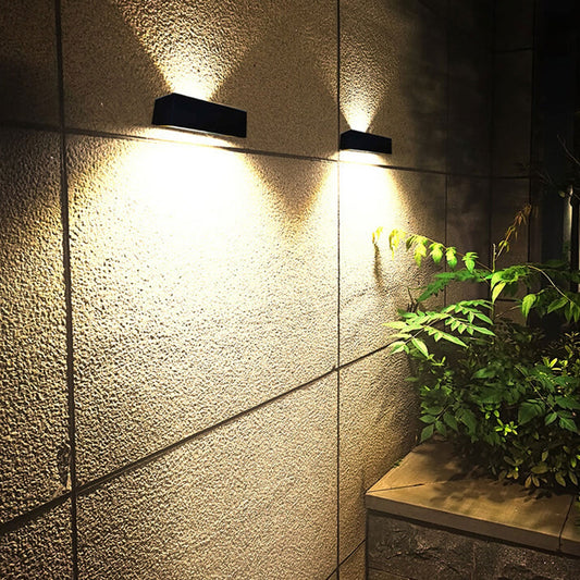 Outdoor Solar Remote Control Timing LED Wall Sconce Lamp