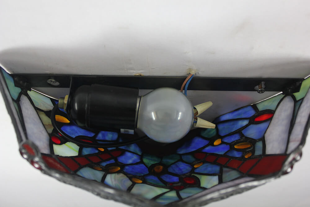 Tiffany Dragonfly Stained Glass 1-Light Wall Sconce Lamp