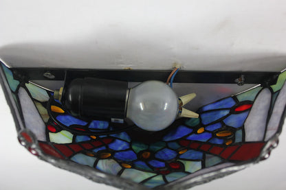 Tiffany Dragonfly Stained Glass 1-Light Wall Sconce Lamp