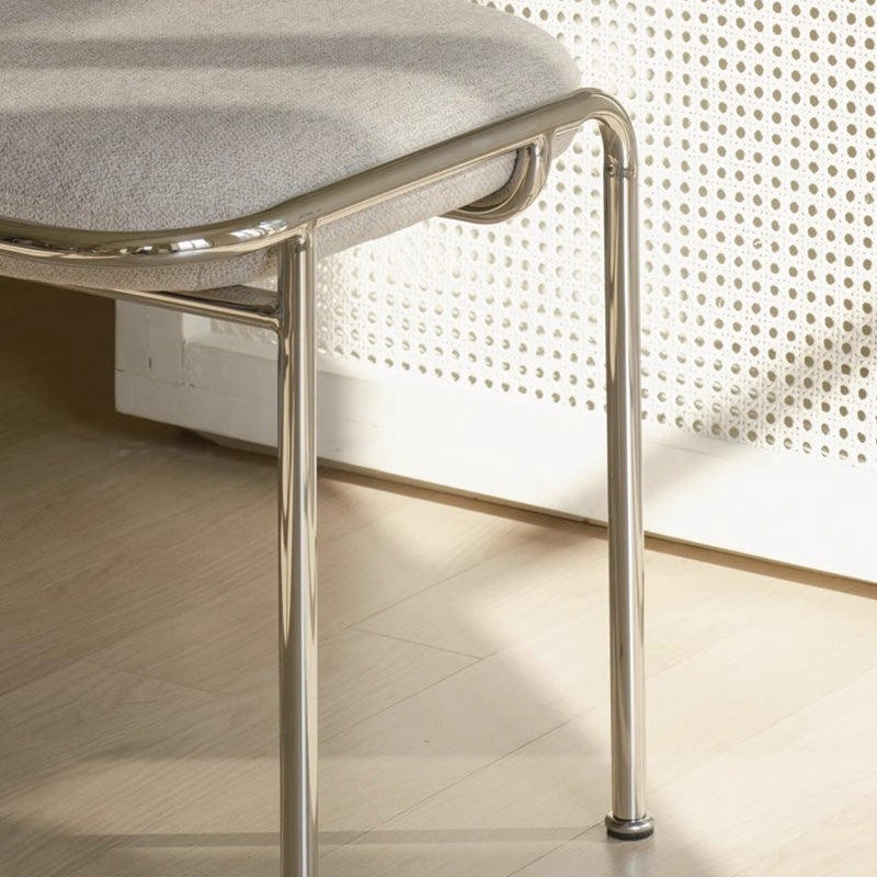 Contemporary Stainless Steel Vanity Stool