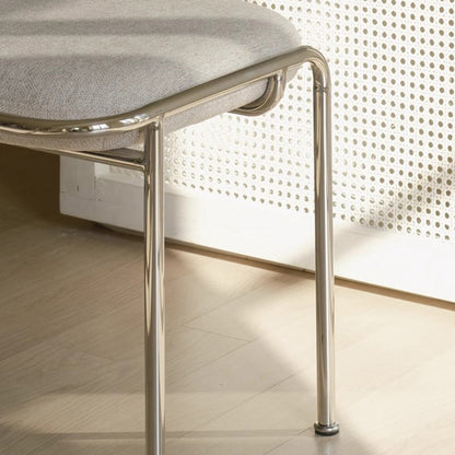 Contemporary Stainless Steel Vanity Stool