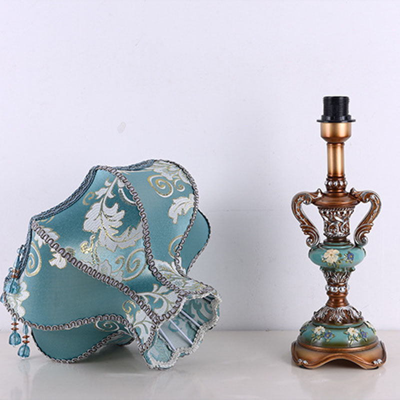 Traditional Fabric Resin Table Lamp