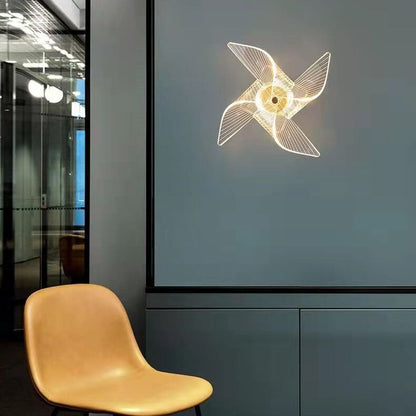 Light Luxury Pinwheel Acrylic Aluminum LED Wall Sconce Lamp