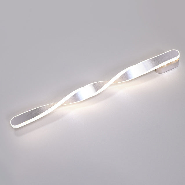 Spiral Long Aluminum Silicone LED Wall Sconce Lamp