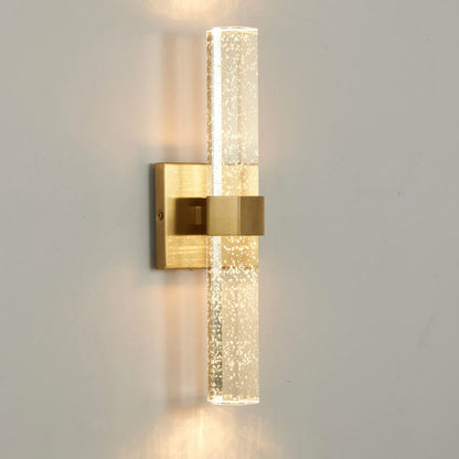 Luxury Cylinder Aluminum Crystal LED Wall Sconce Lamp