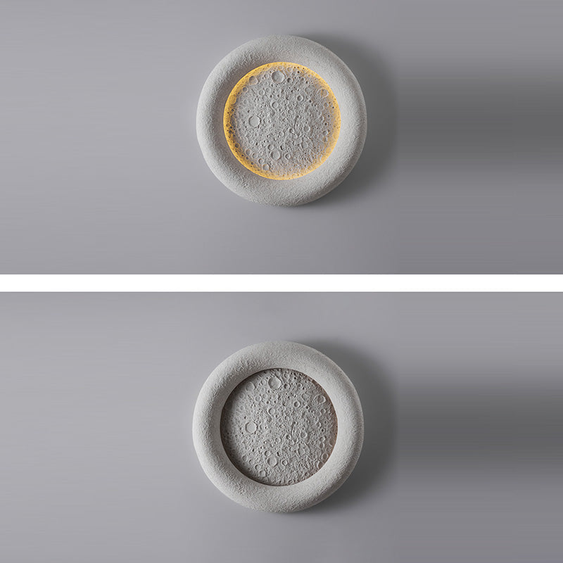 Waterproof Round Moon Warm Light LED Wall Sconce Lamp