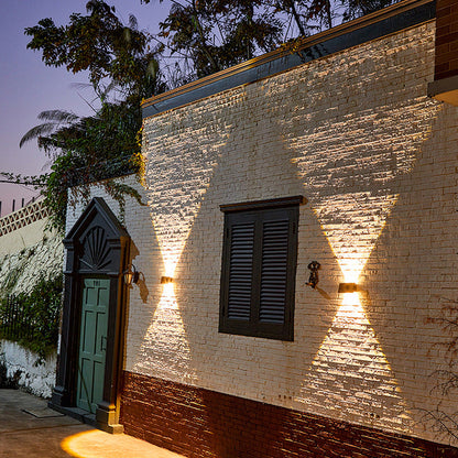 Solar Waterproof Rectangle ABS LED Outdoor Wall Sconce Lamp