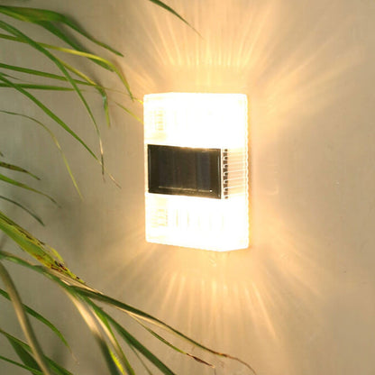 Solar Down LED Outdoor Decorative Garden Wall Sconce Lamp