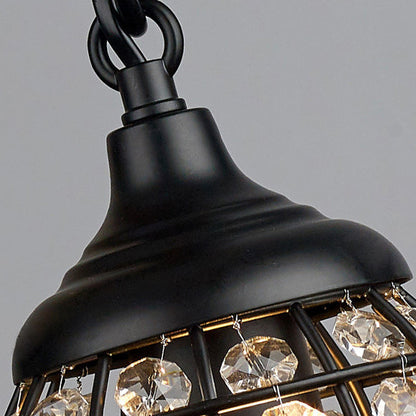 European Dragon Crystal Iron Resin 1-Light Wall Sconce Lamp